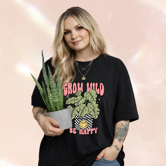 Grow Wild Monstera Plant Oversized T-shirt