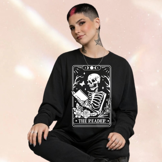 The Reader Tarot Premium Oversized Long Sleeve T-shirt