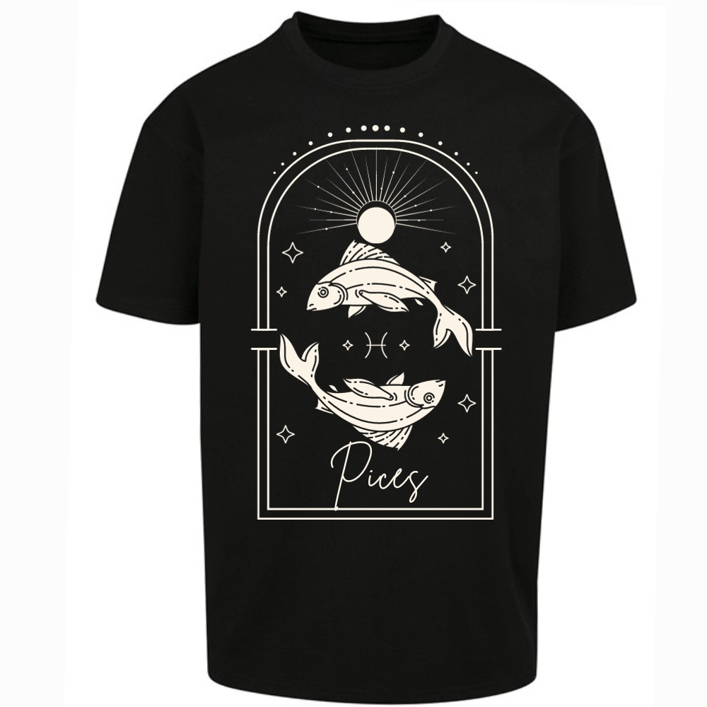 Pices Zodiac Premium Oversized Short Sleeve T-shirt