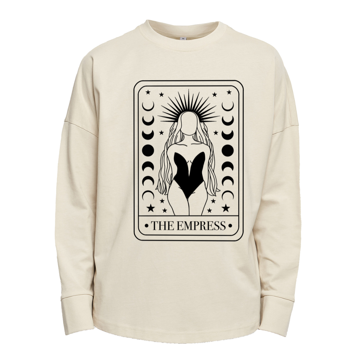 The Empress Sand Long Sleeve Premium Overszied T-shirt