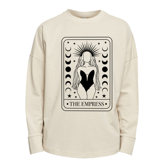 The Empress Sand Long Sleeve Premium Oversized T-shirt