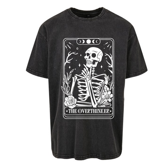 The Overthinker Skull Tarot Oversized T-shirt