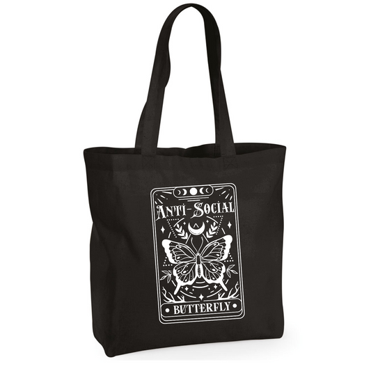 Tarot Witchy Large Black Tote Bag