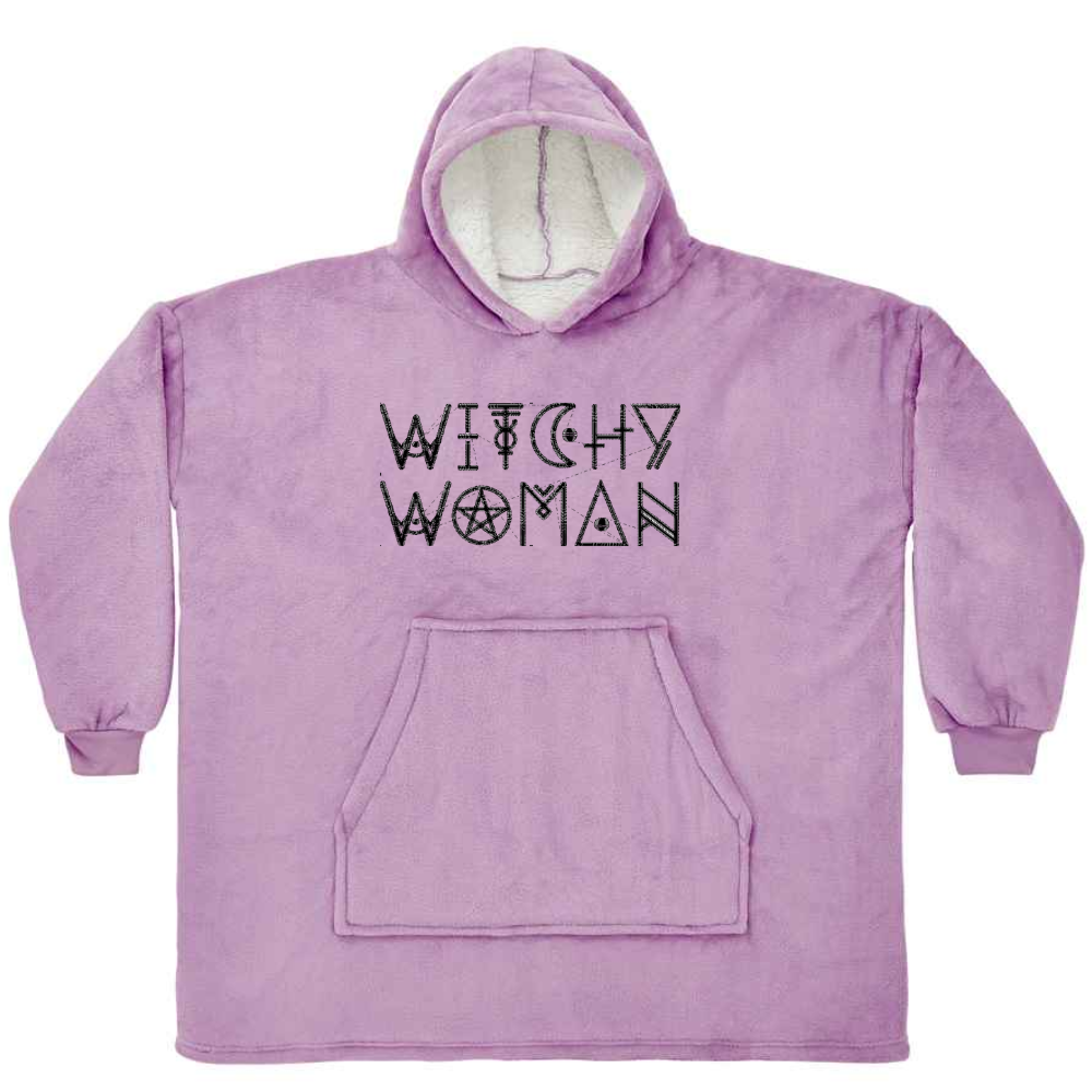 Witchy Woman Oversized Embroidered Adults Blanket Hoodie