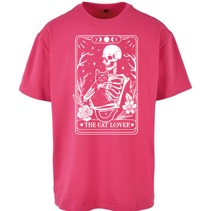 The Cat Lover Tarot Skull Premium Oversized Short Sleeve T-shirt