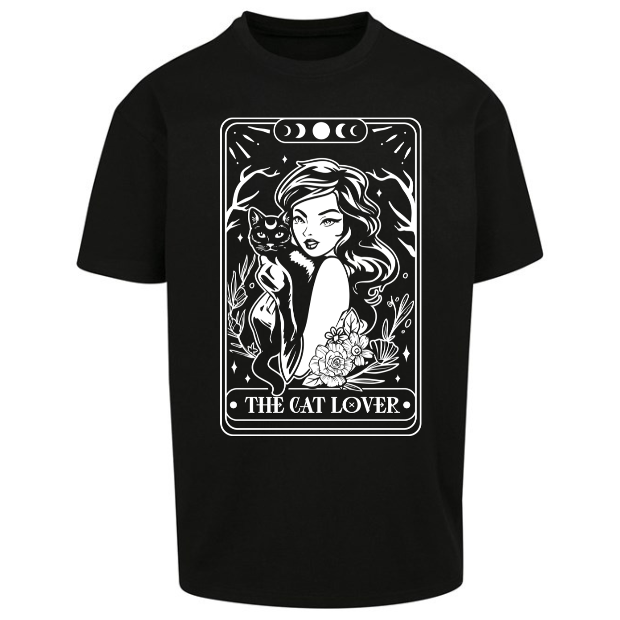 The Cat Lover Tarot Witch Premium Oversized Short Sleeve T-shirt