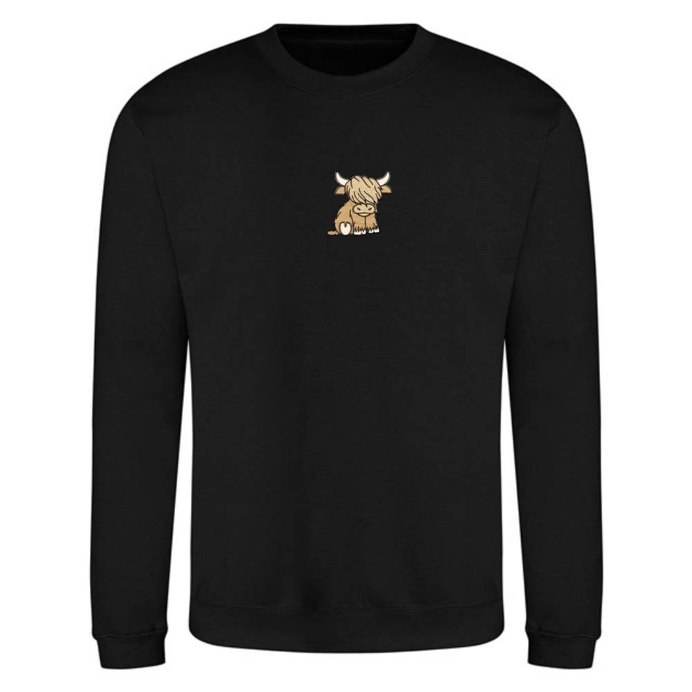 Highland Cow Embroidered Unisex Jumper