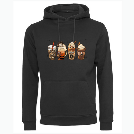 Coffee Cups Horror Halloween Heavyweight Premium Hoodie