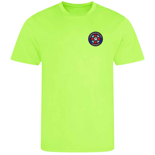 EXTRAS Llanyrafon AFC PLAYER TOP Electric Green T-shirt