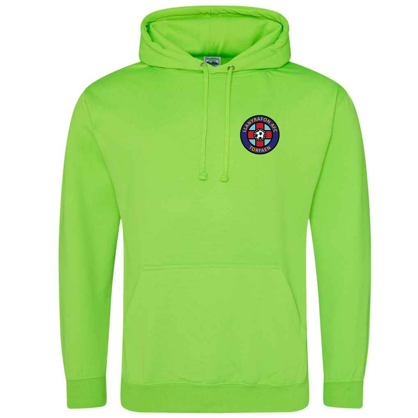 EXTRAS Llanyrafon AFC Electric Green Hoodie