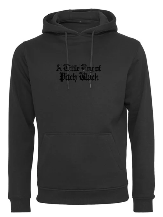 A Little Ray of Pitch Black Gothic Embroidered Heavyweight Premium Hoodie