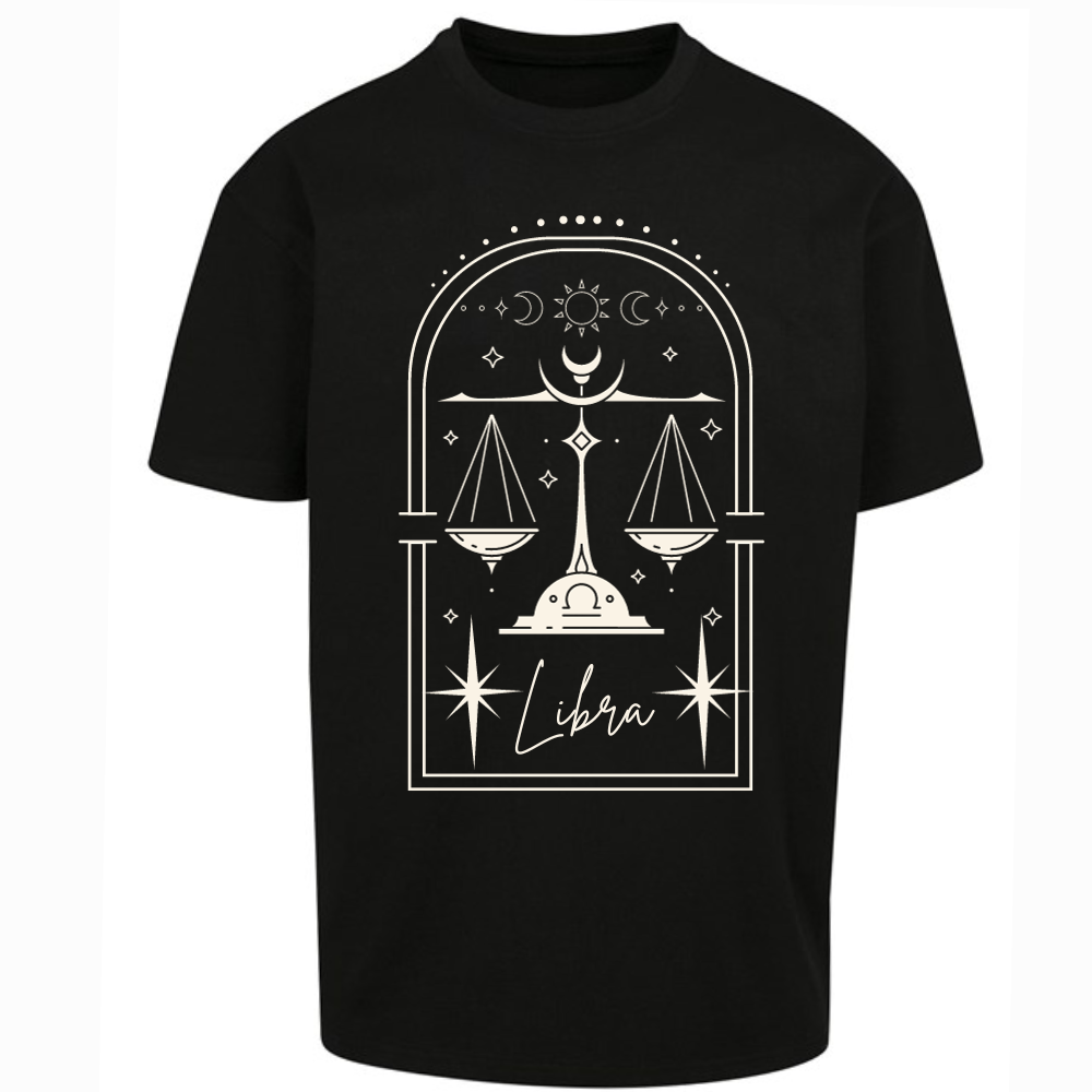 Libra Zodiac Premium Oversized Short Sleeve T-shirt