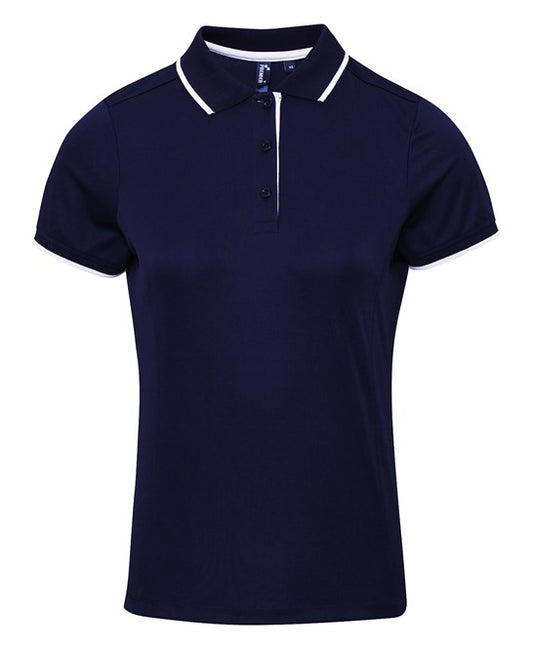 Ladies Sports Polo Shirt Navy White Trim Size 2xl size 18 (3)