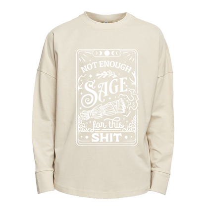 Not Enough Sage Long Sleeve Oversized T-shirt