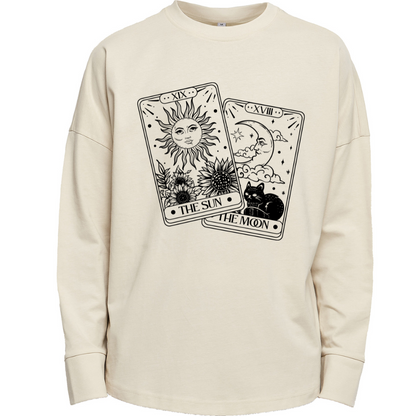 The Sun & Moon Tarot Long Sleeve Premium Oversized T-shirt