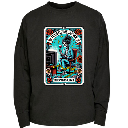 True Crime Junkie Long Sleeve Premium Oversized T-shirt