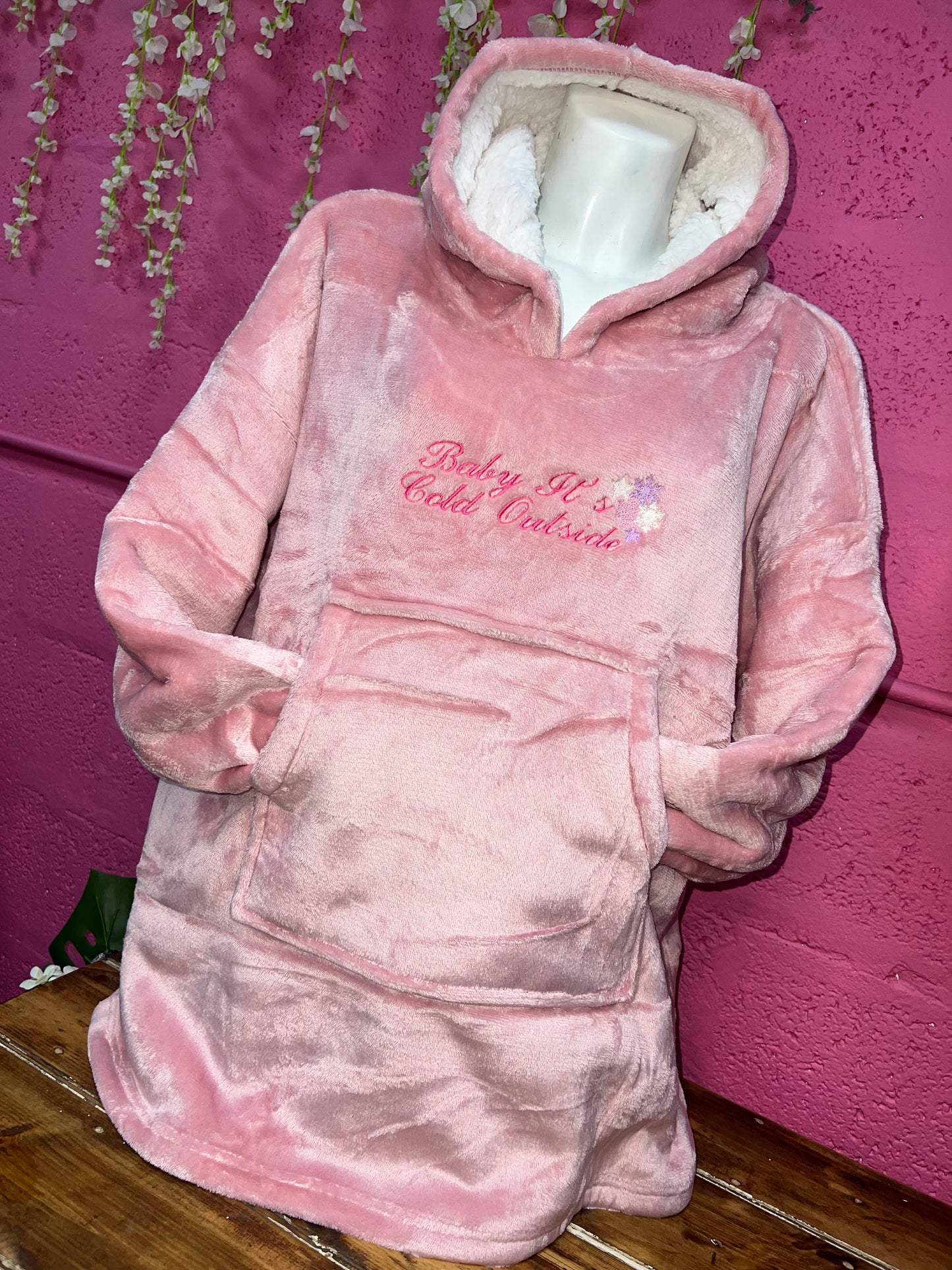 Embroidered Oversized Kids Blanket Hoodie